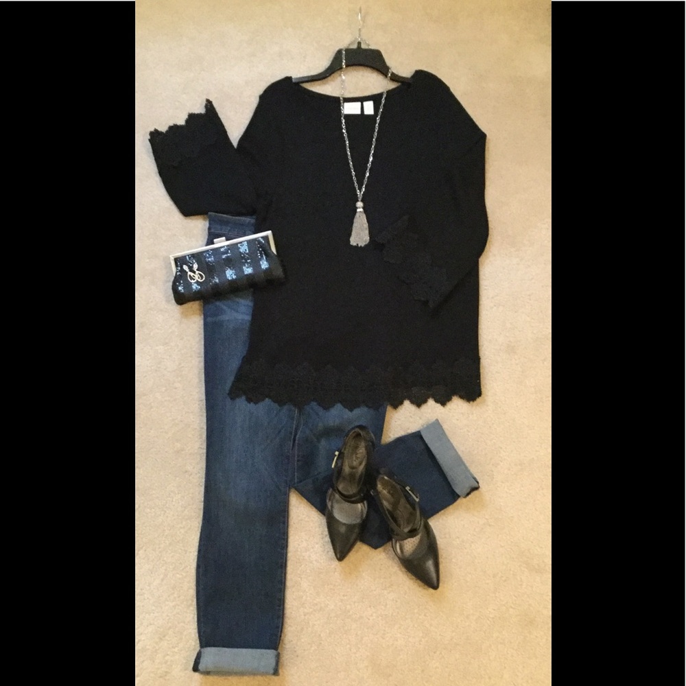 Ponte and Lace Top